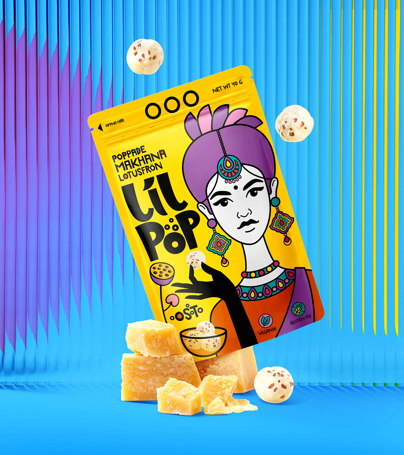 Snacks Food bag design